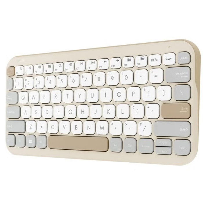 ASUS Marshmallow KW100 Teclado Inalámbrico Compacto 75% Beige - 90XB0880-BKB210